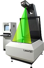 Laser part scanning and waterjet cutting working in tandem
